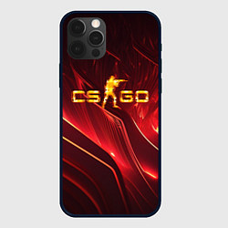 Чехол для iPhone 12 Pro Max CS GO fire logo, цвет: 3D-черный