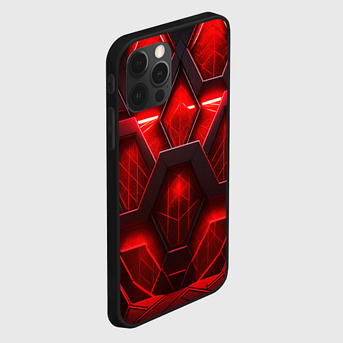 Чехол iPhone 12 Pro Max Red space abstract / 3D-Черный – фото 2