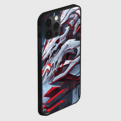 Чехол для iPhone 12 Pro Max Череп киберпанк, цвет: 3D-черный — фото 2