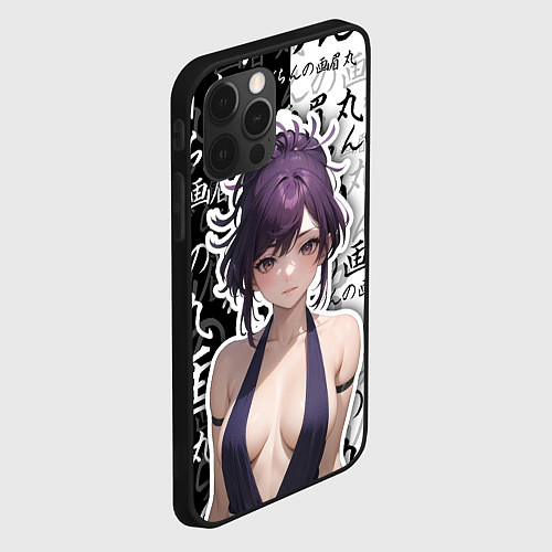 Чехол iPhone 12 Pro Max Узуриха - адский рай / 3D-Черный – фото 2