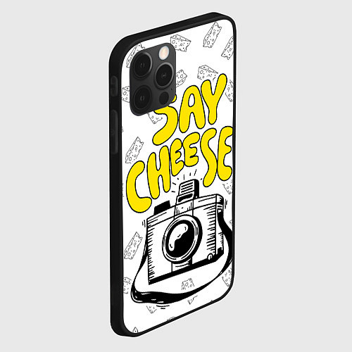 Чехол iPhone 12 Pro Max Say cheese / 3D-Черный – фото 2