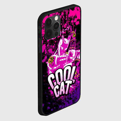 Чехол iPhone 12 Pro Max Jo Jo - Королева убийца cool cat / 3D-Черный – фото 2