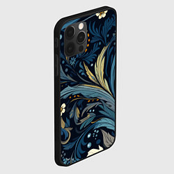 Чехол для iPhone 12 Pro Max Цветочные узоры, цвет: 3D-черный — фото 2