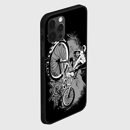 Чехол iPhone 12 Pro Max Bmx jump rider / 3D-Черный – фото 2