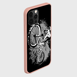 Чехол для iPhone 12 Pro Max Bmx jump rider, цвет: 3D-светло-розовый — фото 2