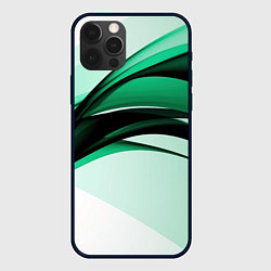 Чехол для iPhone 12 Pro Max White green black, цвет: 3D-черный