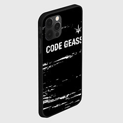 Чехол для iPhone 12 Pro Max Code Geass glitch на темном фоне: символ сверху, цвет: 3D-черный — фото 2