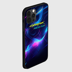 Чехол для iPhone 12 Pro Max Cyberpunk phantom logo neon, цвет: 3D-черный — фото 2