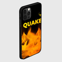 Чехол для iPhone 12 Pro Max Quake - gold gradient: символ сверху, цвет: 3D-черный — фото 2