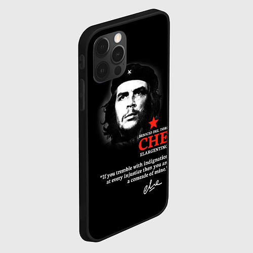 Чехол iPhone 12 Pro Max Che Guevara автограф / 3D-Черный – фото 2