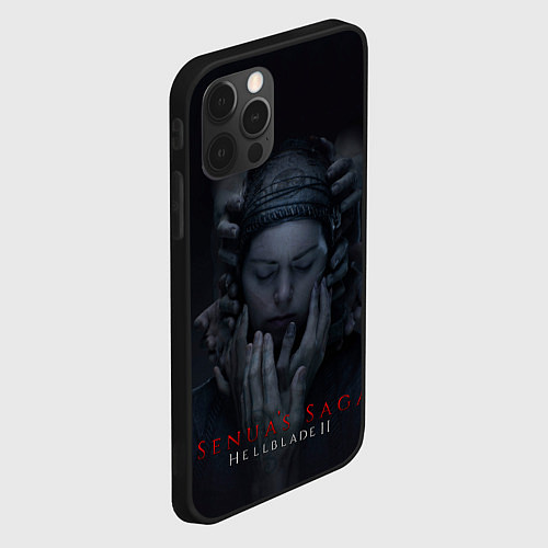 Чехол iPhone 12 Pro Max Сенуа и руки Hellblade 2 / 3D-Черный – фото 2