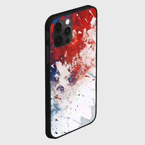 Чехол iPhone 12 Pro Max Краски в цветах России / 3D-Черный – фото 2