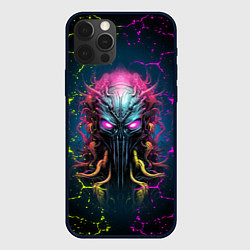 Чехол для iPhone 12 Pro Max Alien - neon style, цвет: 3D-черный