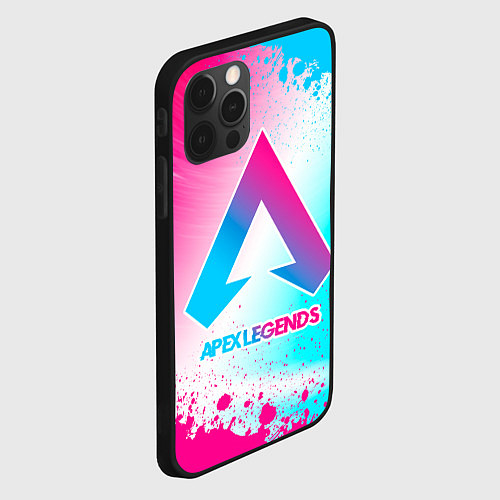 Чехол iPhone 12 Pro Max Apex Legends neon gradient style / 3D-Черный – фото 2