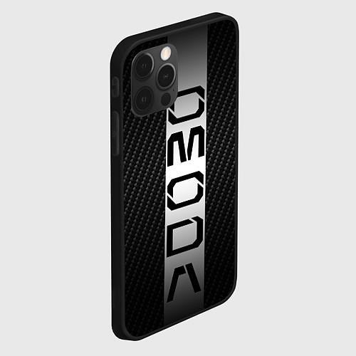 Чехол iPhone 12 Pro Max Omoda carbone / 3D-Черный – фото 2