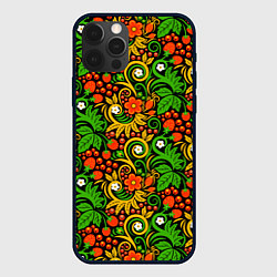 Чехол для iPhone 12 Pro Max Русское народное искусство - хохлома, цвет: 3D-черный