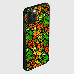 Чехол для iPhone 12 Pro Max Русское народное искусство - хохлома, цвет: 3D-черный — фото 2