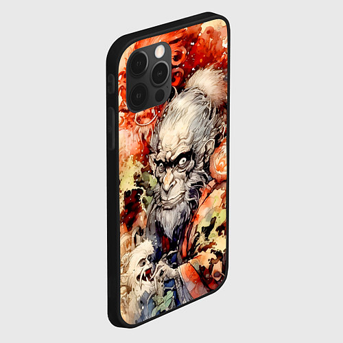 Чехол iPhone 12 Pro Max Саругами / 3D-Черный – фото 2