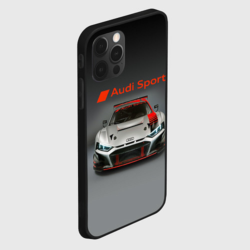 Чехол iPhone 12 Pro Max Audi sport - racing car - extreme / 3D-Черный – фото 2