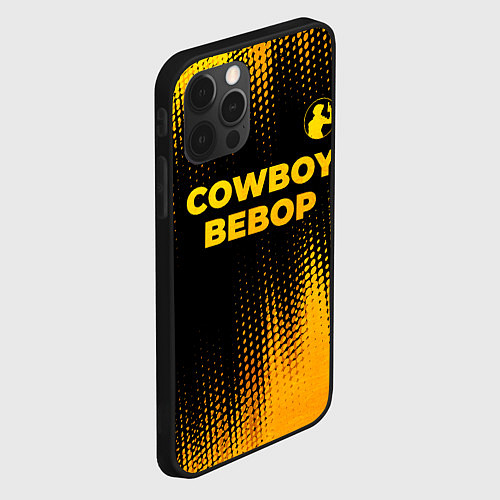 Чехол iPhone 12 Pro Max Cowboy Bebop - gold gradient: символ сверху / 3D-Черный – фото 2