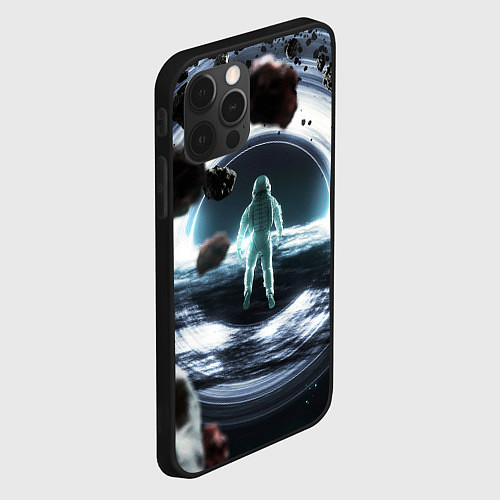 Чехол iPhone 12 Pro Max Black hole astronaut / 3D-Черный – фото 2