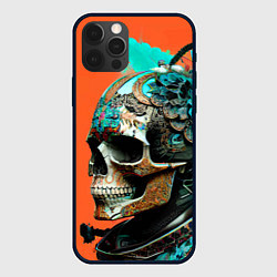 Чехол для iPhone 12 Pro Max Art skull - irezumi - Japan, цвет: 3D-черный