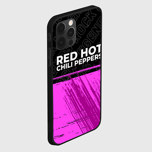 Чехол iPhone 12 Pro Max Red Hot Chili Peppers rock legends: символ сверху / 3D-Черный – фото 2