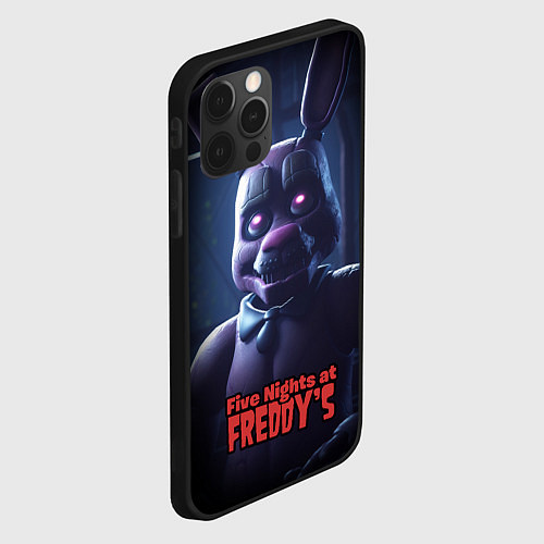 Чехол iPhone 12 Pro Max Five Nights at Freddys Bonnie / 3D-Черный – фото 2