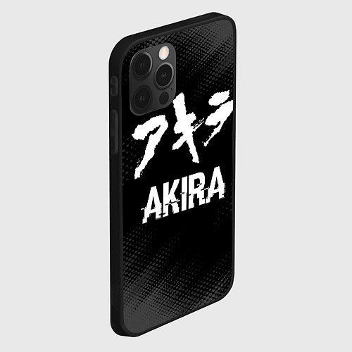 Чехол iPhone 12 Pro Max Akira glitch на темном фоне / 3D-Черный – фото 2