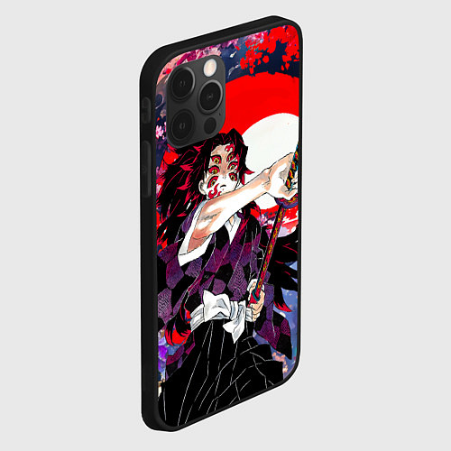 Чехол iPhone 12 Pro Max Кокушибо первая луна - Клинок рассекающий демонов / 3D-Черный – фото 2