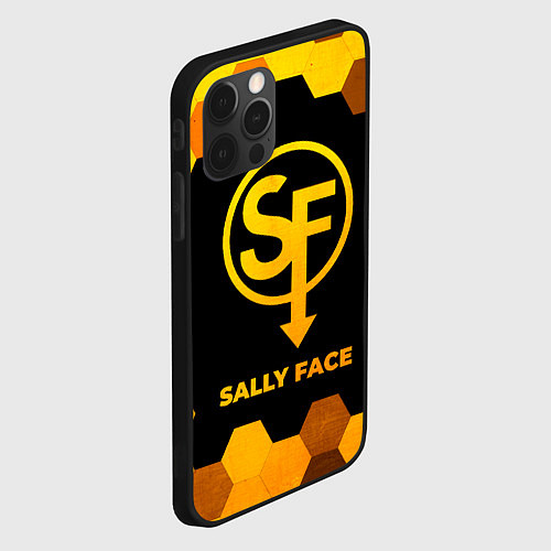 Чехол iPhone 12 Pro Max Sally Face - gold gradient / 3D-Черный – фото 2