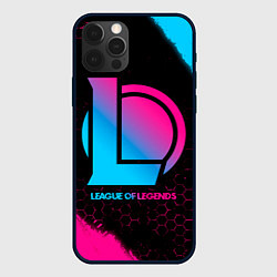 Чехол для iPhone 12 Pro Max League of Legends - neon gradient, цвет: 3D-черный