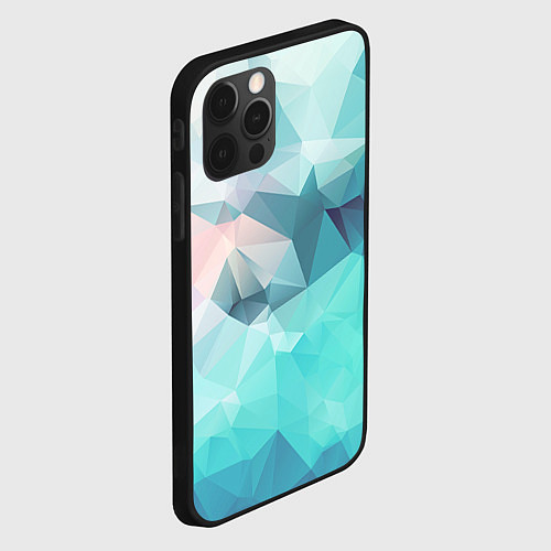 Чехол iPhone 12 Pro Max Небо из геометрических кристаллов / 3D-Черный – фото 2