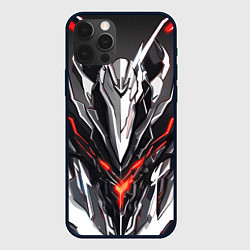 Чехол для iPhone 12 Pro Max Кибер робот красный, цвет: 3D-черный