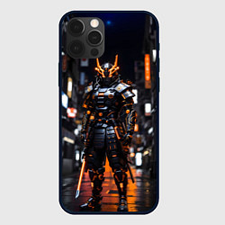 Чехол для iPhone 12 Pro Max Кибер робот самурай от нейросети, цвет: 3D-черный