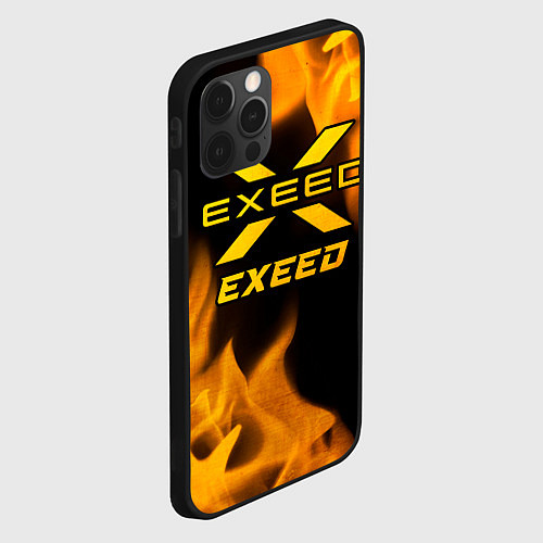 Чехол iPhone 12 Pro Max Exeed - gold gradient / 3D-Черный – фото 2