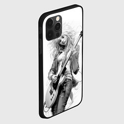 Чехол для iPhone 12 Pro Max Блондинка с гитарой, цвет: 3D-черный — фото 2