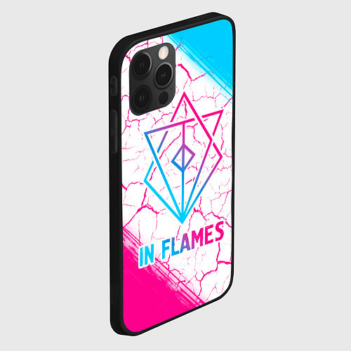 Чехол iPhone 12 Pro Max In Flames neon gradient style / 3D-Черный – фото 2