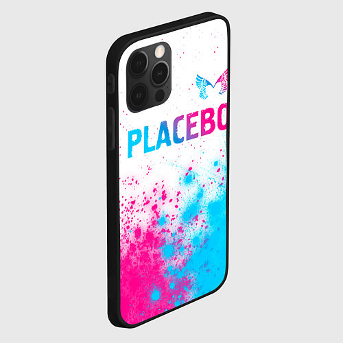 Чехол iPhone 12 Pro Max Placebo neon gradient style: символ сверху / 3D-Черный – фото 2