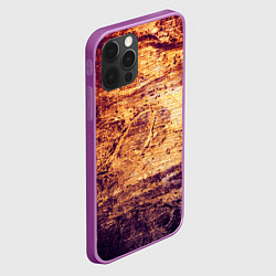 Чехол для iPhone 12 Pro Max Текстура- Grunge yellow, цвет: 3D-сиреневый — фото 2