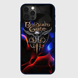 Чехол для iPhone 12 Pro Max Baldurs Gate 3 blue red fire, цвет: 3D-черный