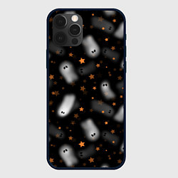Чехол для iPhone 12 Pro Max Милые привидения - паттерн, цвет: 3D-черный
