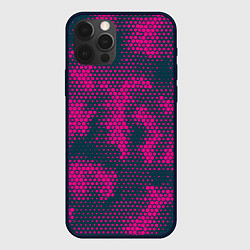 Чехол для iPhone 12 Pro Max Спортивный паттерн камуфляж, цвет: 3D-черный