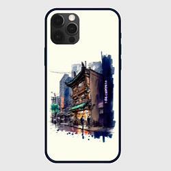 Чехол для iPhone 12 Pro Max Улица ночных баров, цвет: 3D-черный