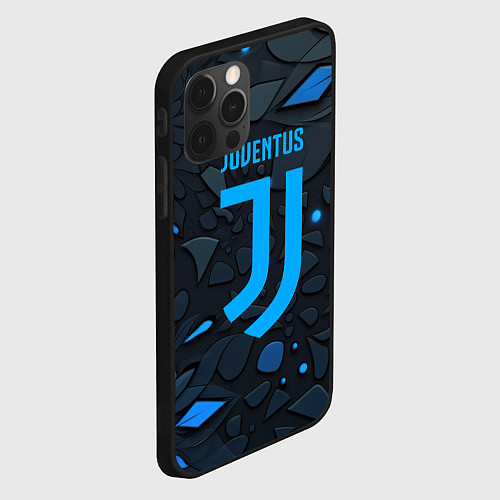 Чехол iPhone 12 Pro Max Juventus blue logo / 3D-Черный – фото 2