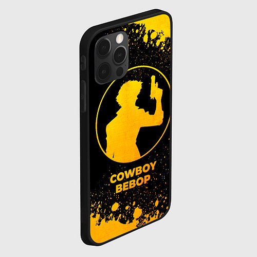 Чехол iPhone 12 Pro Max Cowboy Bebop - gold gradient / 3D-Черный – фото 2