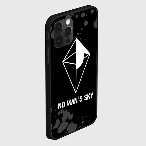 Чехол iPhone 12 Pro Max No Mans Sky glitch на темном фоне / 3D-Черный – фото 2