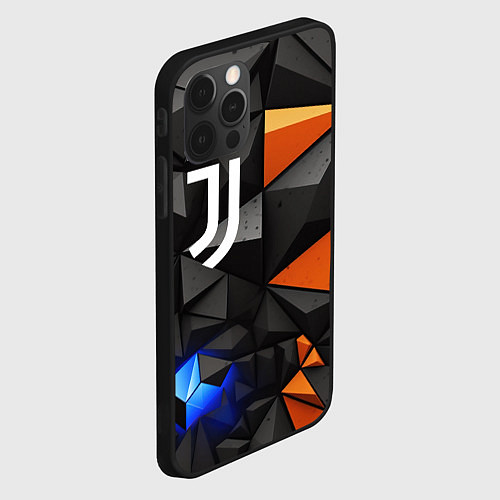 Чехол iPhone 12 Pro Max Juventus orange black style / 3D-Черный – фото 2