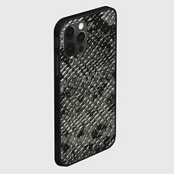 Чехол для iPhone 12 Pro Max Кожа змеи - текстура, цвет: 3D-черный — фото 2