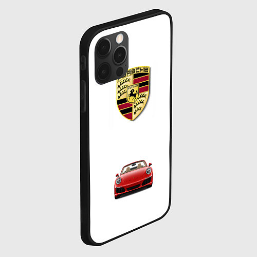 Чехол iPhone 12 Pro Max Porsche car / 3D-Черный – фото 2